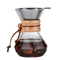 New Arrival  Drip Limited Hot Coffee Dripper Style Server Kettle 400ml Coffee Pot/teapot Set Heat Resistant Glass