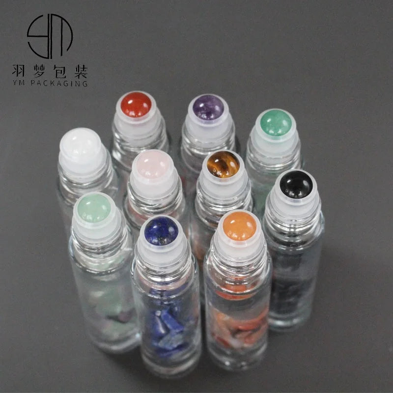 Low Moq Stone Perfume Rollon Bottle 10ml Gemstone Bottles