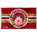 For NFL Custom San Francisco 49ers Flag 3x5 ft 100% Polyester Fast Delivery Factory Promotional Sport Event Product with Custom