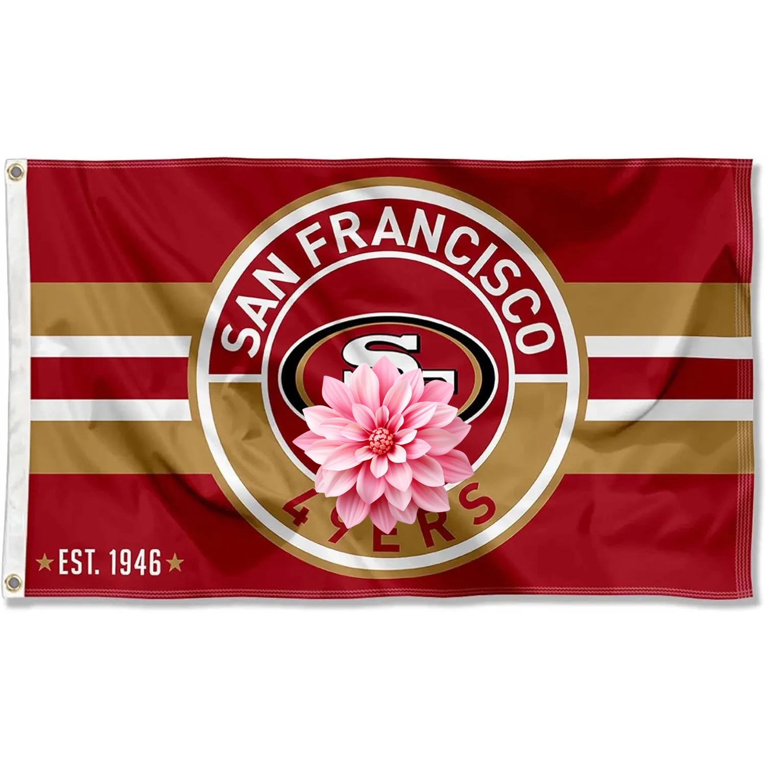 For NFL Custom San Francisco 49ers Flag 3x5 ft 100% Polyester Fast Delivery Factory Promotional Sport Event Product with Custom