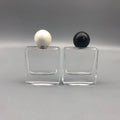 MUB Hot Sales 50ml Clear Flat  Easy Crimping Parfum Empty Bottle Fine Mist Perfume Bottle With Ball Cap