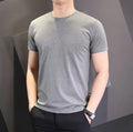 220g Cotton Tee Shirts Basic Solid Color Short-Sleeve Gym Casual Men's T-shirts Wholesale