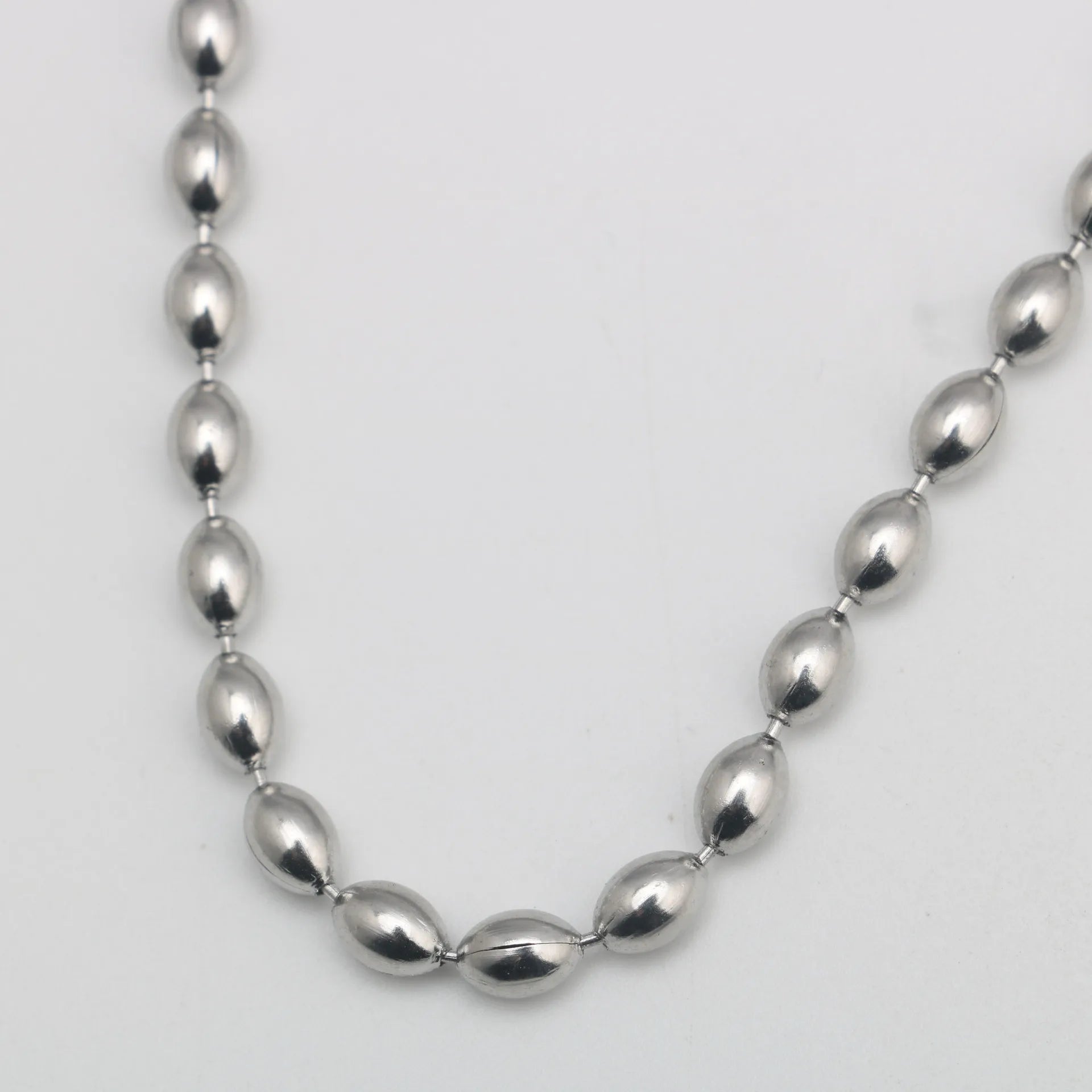 Stainless Steel Long Rice Bead Chain Wavy Round Stainless Necklace DIY Curtain Roller Shutter Bag