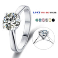 Abiding Mosanite Ring 925 Silver Solitaire Mosanite Jewellery Women Fashion 1Ct Ring Jewelry Wholesale