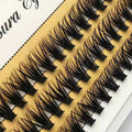 Diy Pre-Cut Segment Cluster Lash Extension Kit Wispy Natural Fan Eyelash 10D Volume 20D Advantage CC/DD Curl Private Label