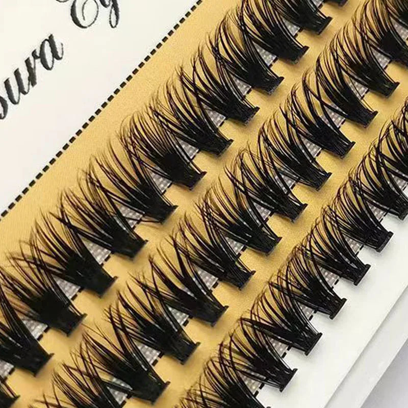 Diy Pre-Cut Segment Cluster Lash Extension Kit Wispy Natural Fan Eyelash 10D Volume 20D Advantage CC/DD Curl Private Label