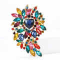 LUOXIN Vintage Women Crystal Brooches Rhinestone Brooch Wedding Garment Crystal Brooch Pin