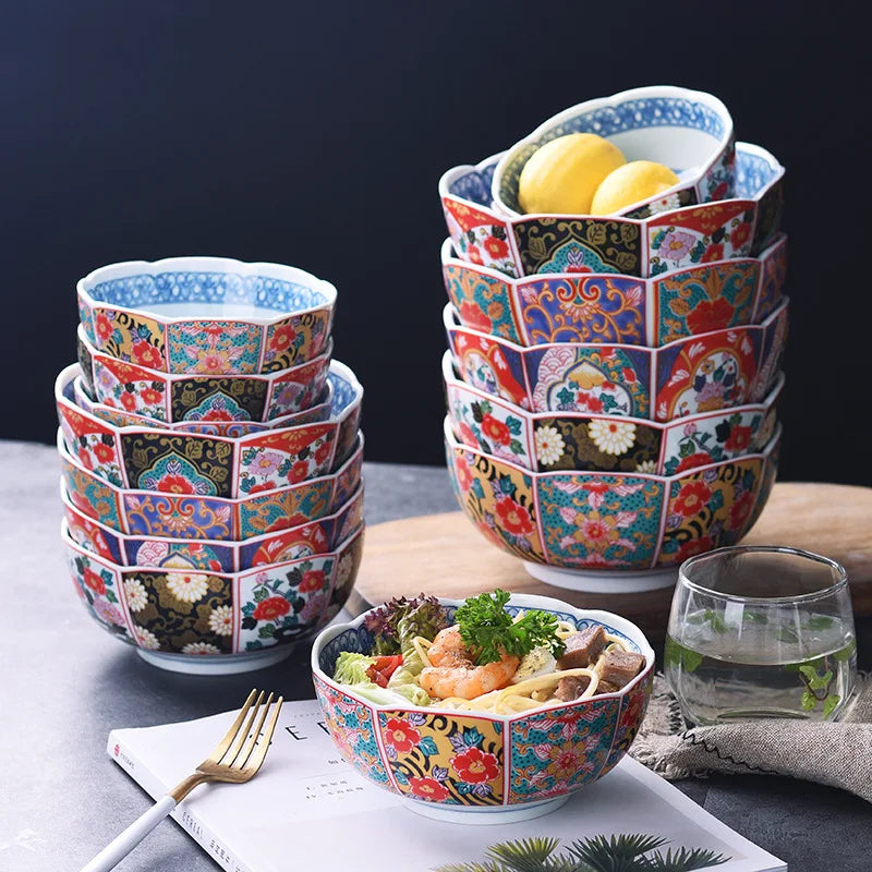 Manufacturer Wholesale Custom 5-7 Inch Round Porcelain Soup Rice Noodle Fruit Bowl Sets for Restaurant Hotel Home Use