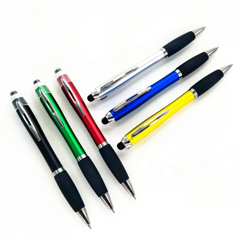 3 in 1 Professional Pen Supplier Plastic Gfit OEM Led Light up Soft Touch-Screen Pen Custom logo Stylus Promotion Ballpoint Pen