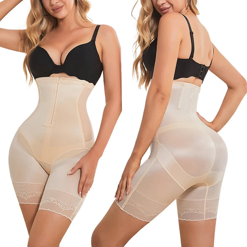 Custom logo Women Breathable Silky Mesh Firm Control Thin Shapewear Shorts Slimming Butt Lifter Shapewear Panties