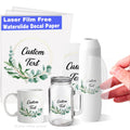 Waterproof Film Free Laser Clear Tear Film Custom Size A4/A3 Water Transfer Paper Waterslide Decal Paper Vivid Color Durable