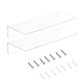 Modern Acrylic Floating Shelves-Easily Expand Wall Space Eco-Friendly for Customizable Size for Bedroom Gaming Room Living