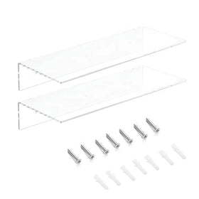 Modern Acrylic Floating Shelves-Easily Expand Wall Space Eco-Friendly for Customizable Size for Bedroom Gaming Room Living