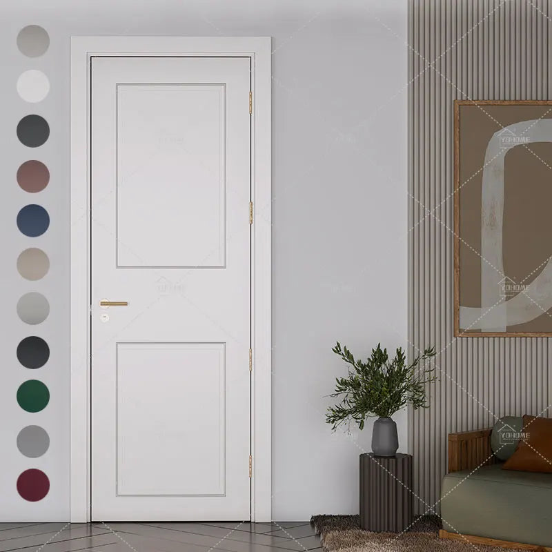 China Top Manufacturer Modern French Style Interior Doors for Hotel Room White Internal Doors for Houses