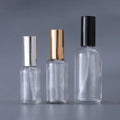 Facial Care Empty Cosmetic Packaging 10ml 20ml 30ml 50ml Gold Silver Top Transparent Essential Oil Glass Spray Bottles