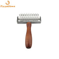 Wood Handle Stainless Steel Pizza Punch Dough Docker Bread Cookie Pie Pizza Pastry Lattice Roller Cutter Kitchen Baking Tool