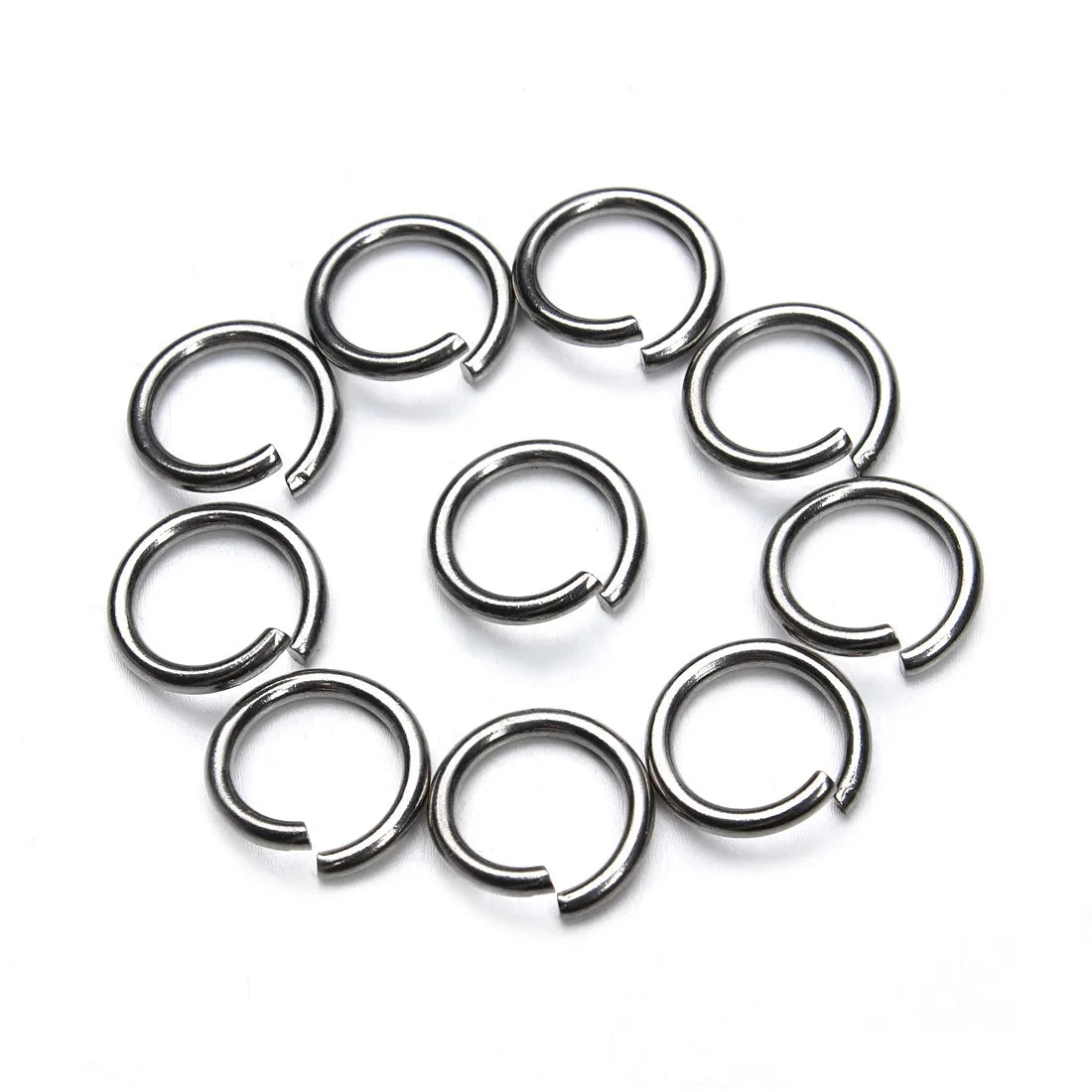 Stainless Steel Jump Ring Split Rings Set 11-23mm DIY Jewelry Making Components