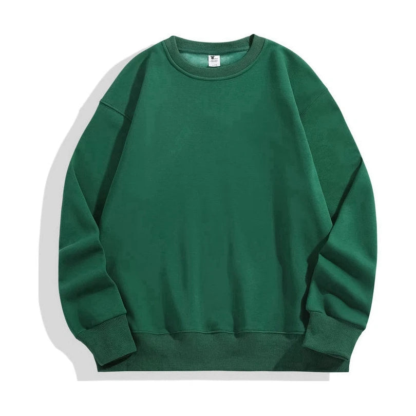 In Stock Wholesale 500gsm Heavyweight Crewneck Oversized Sweatshirt Cotton Drop Shoulder Sweatshirt for Men