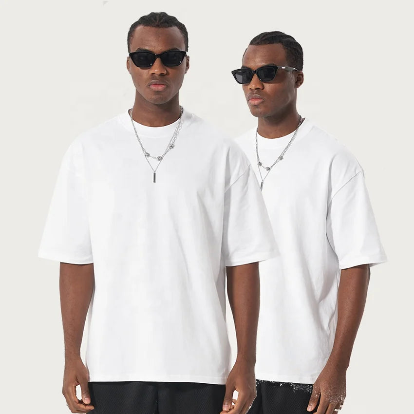 Drop Shoulder Design Men's T-shirts OEM Logo Custom 100% Cotton T Shirt Oversized Blank Luxury t Shirt