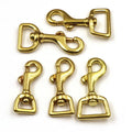 Solid Brass Swivel Eye Snap Hook Bolt Trigger Clip Lobster Clasp for Leather Craft Bag Strap Belt Pet Dog Leash Keychain