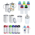 Sublimation Blank Kid Size 8oz 12oz 17oz Water Bottle Stainless Steel Insulated Tumbler with Lid and Straw