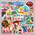 50PCS Factory Direct Vase Stickers All Cut PVC Affordable Decoration Russia Stickers