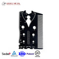 Fathers Day Men Business Gifts Giveaways Custom LOGO Black Stainless Steel 18 In1 Mustache Comb Multi Tool Card Laser Engraved