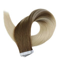 Fast Delivery Double Drawn Virgin Hair Tape Ombre Tape Hair Indian Remy Human Tape in Hair Extensions