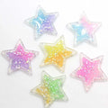 100pcs Glitter Star Flatback Resin Cabochon Kawaii for Hair Bows Accessories DIY Phone Decoration Craft Scrapbooking