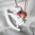 Horse Shaped Hanging Home Car Pendant Wardrobe Air Freshener Ceramic Aroma Plaster Porcelain Fragrance Essential Oil Diffuser