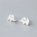 925 Sterling Silver Cute Animal Elephant Shape Ear Stud Earrings Fashion Jewelry Earings for Women