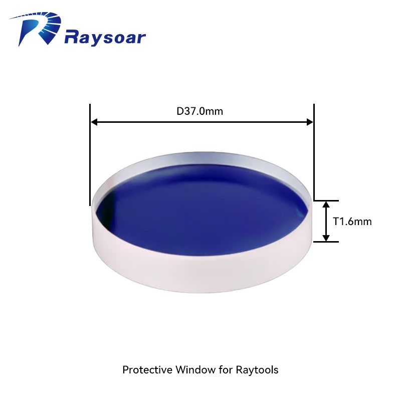 For Raytools Fiber Laser Optic Lens Protective Window Glass Lens D37*T1.6 38mm*1.5mm 38*2mm for Fiber Laser Cutting Machine