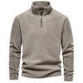 High Quality Polar Fleece Pullover Hoodie Casual Long Sleeve Men's Thermal Shirt With Half Zipper Men's Hoodies & Sweatshirts