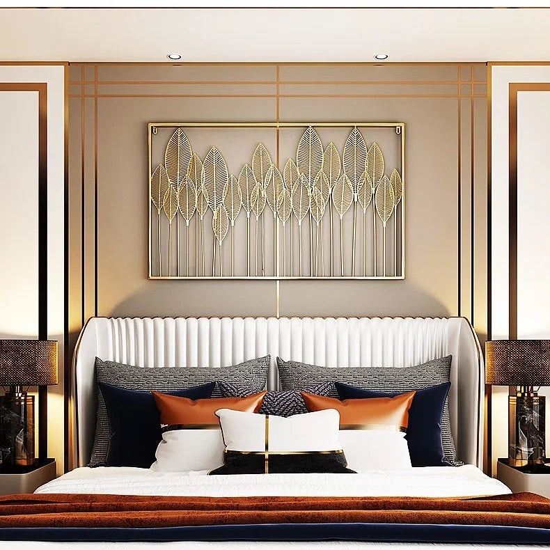 Creative Minimalist Style Home Living Room bar Decoration Nature Style Home Decorations Golden Woods Wall Decor Iron Crafts