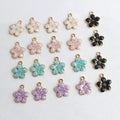 14x17mm Custom Zinc Alloy Enamel Pentapetal Flower Shape Diy Pendants Jewelry Finding Making Accessories Charms