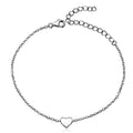 Dainty Heart Initial Bracelets Adjustable Wanderlust Map Bracelets Stainless Steel Custom ID Disc Bracelet for Women Girls