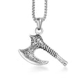 Vintage Cool Silver Axe Stainless Steel Pendant Necklace Hiphop Punk Metal Axe Fine Pendant Necklace