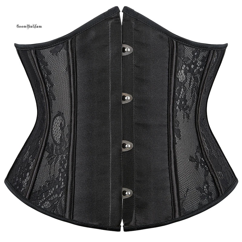 Wholesale Plastic Bone Women Classic Slimming Tummy Short Torso Underbust Corsets Waist Trainer Korsette Plus Size