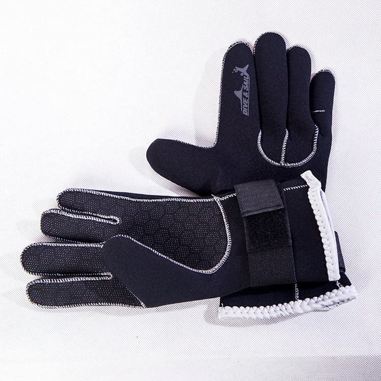 Wholesale Factory Big Bear Tactical Firefighter Safety 2mm Neoprene Black Water Rescue Gloves Full Finger Protection One Size