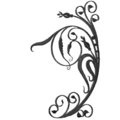 Forged Iron Product Artistic Iron Gate for Stair Railing Handrail Balustrade Gate Fence
