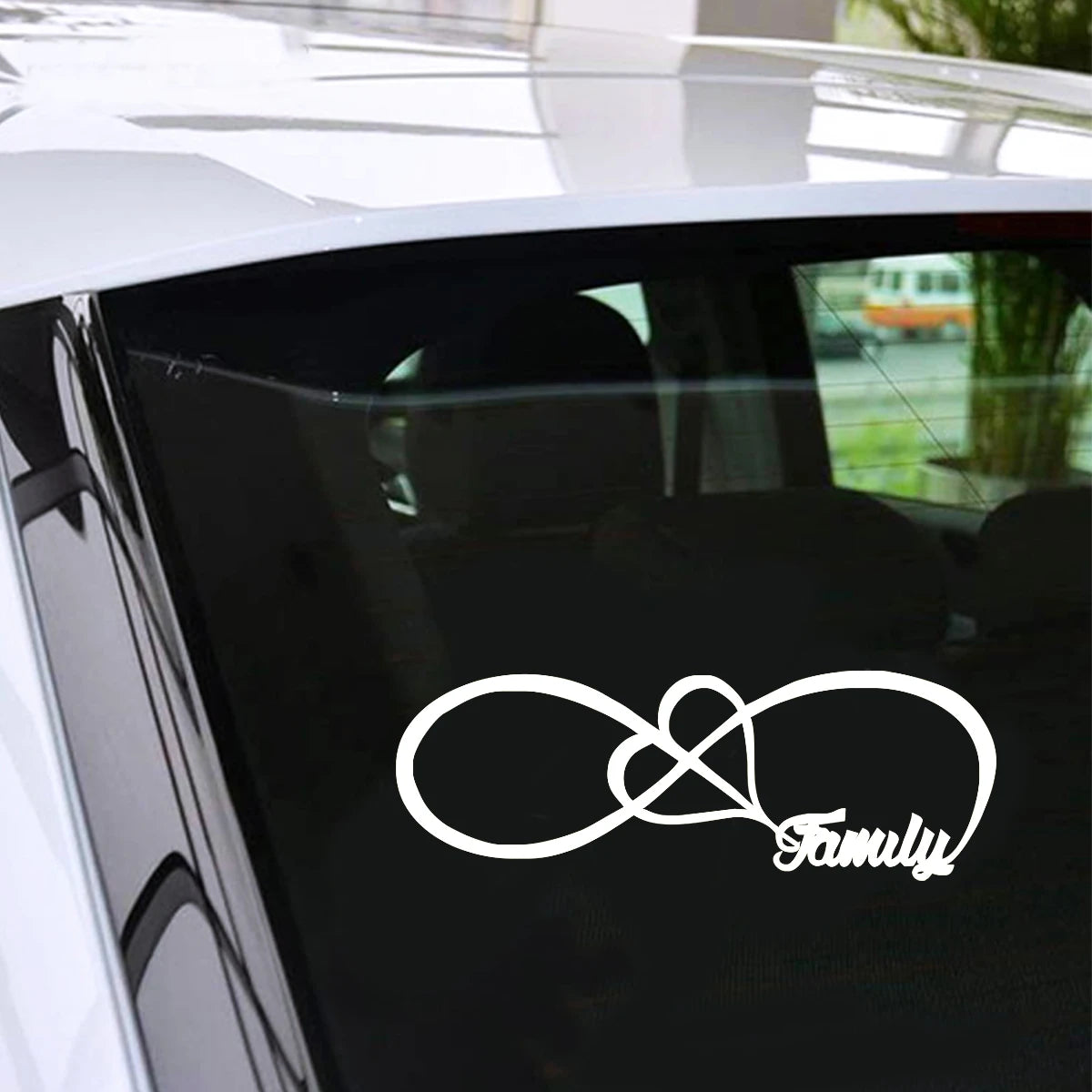 Family Infinity Symbol Vinyl Sticker Car Window Laptop Removable Art Decals Vinyl Sticker Gift Die Cut Decals Latop Window Glass