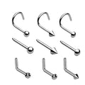 Fashion Nose Studs ASTM F136 Titanium Jewelry G23 Titanium Nose Rings Piercing Body Nose Jewelry