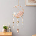 Sun Catcher Crystal Moon Pendant Ornament Decor Home Rose Quartz Suncatcher Hanging Window Decoration