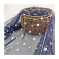 100%Polyester Luminous Star Gauze Tulle Glow in the Dark Sequin Gauze Fabric for Women Dress Celebration Festival Decoration