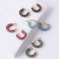 New Arrival Brass CZ Stud Earrings Designer Fashion Personality Tiny Hoop Earrings for Women