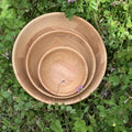 Rubber Wood Polished Eco-Friendly Round Salad Fruit Bowl for Party Use