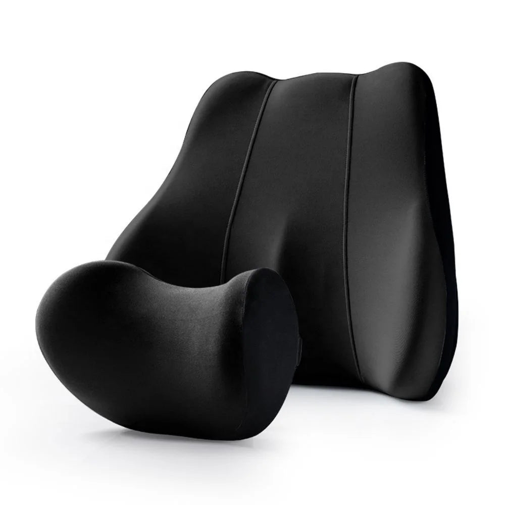 Car Comfort Ride Head Lumbar Support Pillow Pad Protect Cervical Spine Back Travel Stress-Free Chair Seat Cushion