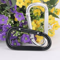 Black Carabiner Caribeaner Clip 81MM Large Aluminum D Ring Shape Carabeaner with Keyring Keychain Hook