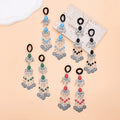 Vintage Boho Headpiece for Women Turkish Style Hair Loop Elastic Ethnic Drop Coin Tassel Chains Alloy Pair Retro Hair Jewelry