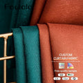 Factory Supply Luxury Linen Style Blackout Polyester Window Curtain Fabric